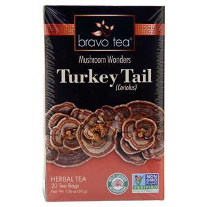 Bravo Tea Mushroom Wonders - Turkey Tail Herbal Tea  20 pckts