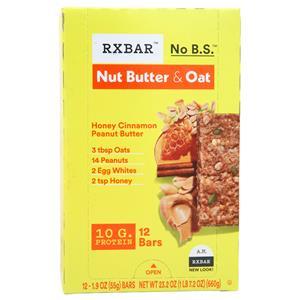 Rx Bar Rx Bar Nut Butter & Oat Honey Cinnamon Peanut Butter 12 bars