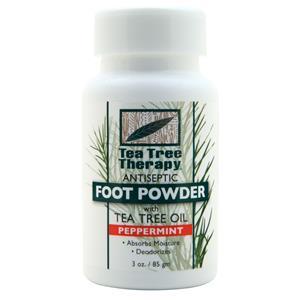 Tea Tree Therapy Foot Powder with Tea Tree Oil Peppermint 3 oz
