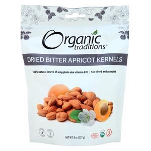 Organic Traditions Dried Bitter Apricot Kernels  8 oz