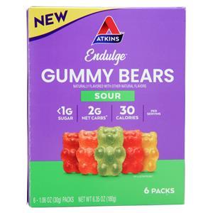Atkins Endulge Gummy Bears Sour 6 pack
