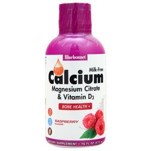 Bluebonnet Liquid Calcium Magnesium Citrate & Vitamin D3 Raspberry 16 fl.oz