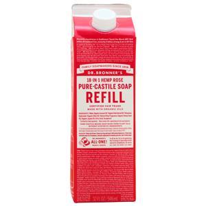 Dr. Bronner's Pure-Castile Soap Rose - Refill Carton 32 fl.oz