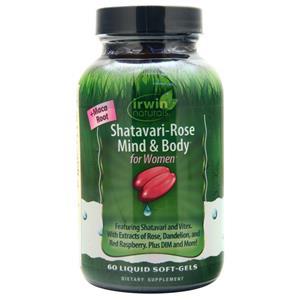 Irwin Naturals Shatavari-Rose Mind & Body for Women  60 sgels