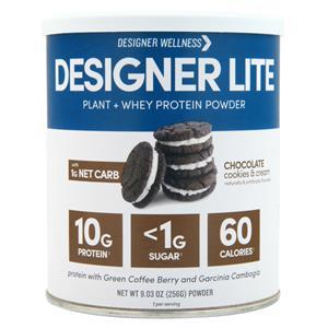 Designer Protein Designer Lite - Plant + Whey Protein Powder Chocolate Cookies & Cream 9.03 oz