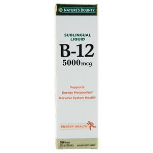 Nature's Bounty Sublingual Liquid B-12  (5000mcg)  2 fl.oz
