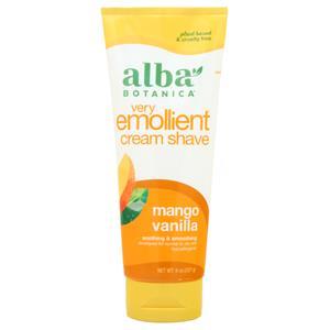 Alba Botanica Very Emollient Cream Shave Mango Vanilla 8 oz