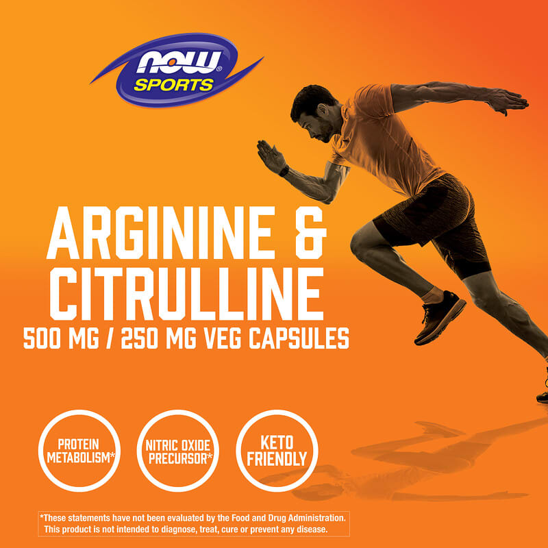 Now Arginine and Citrulline  240 vcaps