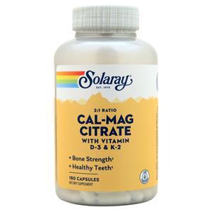 Solaray Cal-Mag Citrate with Vitamin D-3 & K-2  180 caps