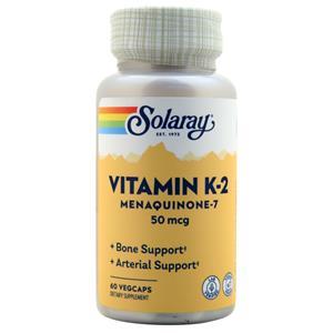 Solaray Vitamin K-2 Menaquinone-7 (50mcg)  60 vcaps
