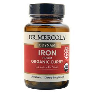 Dr. Mercola Biodynamic Iron from Organic Curry  30 tabs