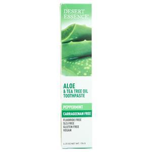 Desert Essence Aloe & Tea Tree Oil Toothpaste Peppermint 6.25 oz