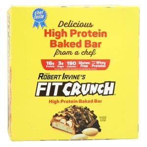 Fit Crunch High Protein Baked Bar - Snack Size Chocolate Peanut Butter 9 bars