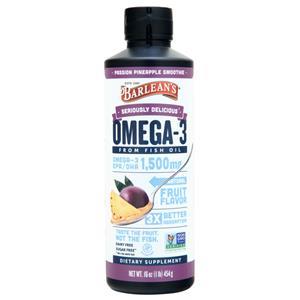 Barlean's Seriously Delicious Omega-3 from Fish Oil Passion Pineapple Smoothie 16 oz
