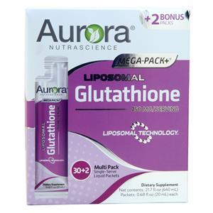 Aurora Nutrascience Mega-Pack+ Liposomal Glutathione (750mg)  32 pckts