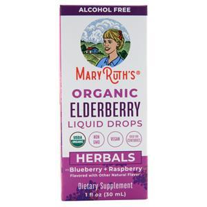 MaryRuth's Organic Elderberry Liquid Drops Blueberry + Raspberry 1 fl.oz