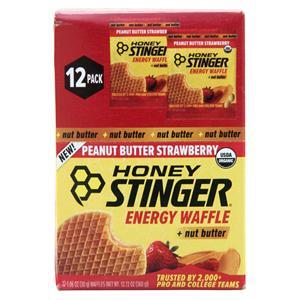 Honey Stinger Organic Energy Waffle + Nut Butter Peanut Butter Strawberry 12 pckts