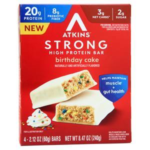 Atkins Strong High Protein Bar Birthday Cake 4 bars