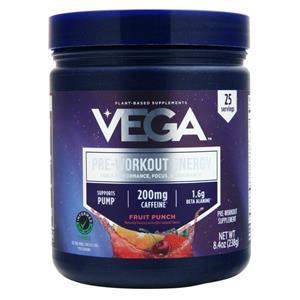 Vega Pre-Workout Energy Fruit Punch 8.4 oz