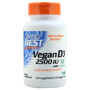 Doctor's Best Vegan D3 with Vitashine D3 (2500IU)  60 vcaps