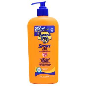Banana Boat Sport Ultra Sunscreen Lotion SPF 50+ Family Size 12 fl.oz
