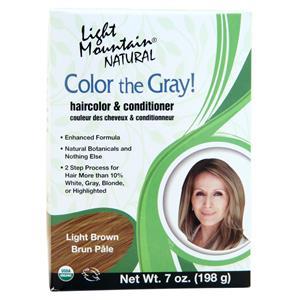 Lotus Brands Light Mountain Natural Color the Gray! Hair Color & Conditioner Light Brown 7 oz