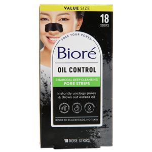 Biore Oil Control Charcoal Deep Cleansing Pore Strips  18 strip