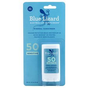 Crown Laboratories Blue Lizard Sensitive Mineral Sunscreen Stick Broad Spectrum SPF 50 0.5 oz