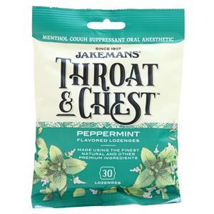 Jakemans Throat & Chest Lozenges Peppermint - Bag 30 lzngs