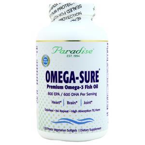 Paradise Herbs Omega-Sure Premium Omega-3 Fish Oil  120 sgels