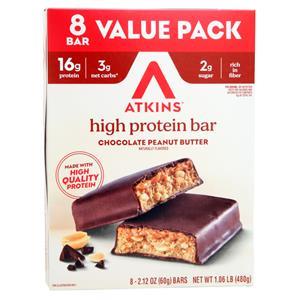 Atkins High Protein Bar Chocolate Peanut Butter 8 bars