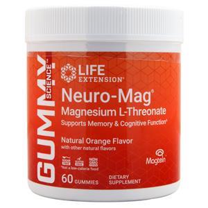 Life Extension Gummy Science Neuro-Mag Magnesium L-Threonate Natural Orange 60 gummy