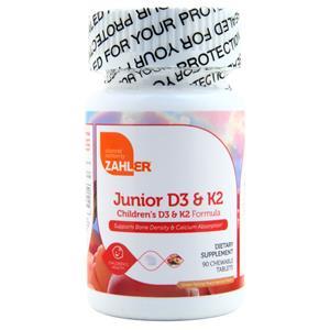 Zahler Junior D3 & K2 Peach Apricot 90 tabs