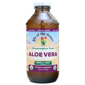 Lily of the Desert Certified Organic Aloe Vera Juice - Whole Leaf (Filtered) Preservative Free 16 fl.oz
