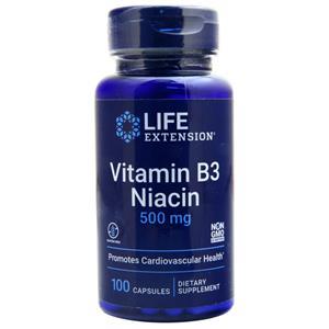 Life Extension Vitamin B3 Niacin (500mg)  100 caps