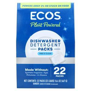 ECOS Dishwasher Detergent Packs Free & Clear 22 pack