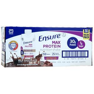 Ensure Max Protein Nutrition Shake RTD Milk Chocolate 12 pack
