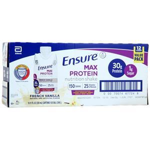 Ensure Max Protein Nutrition Shake RTD French Vanilla 12 pack