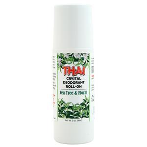 Deodorant Stones of America Thai Crystal Deodorant Roll-On Tea Tree & Floral 3 oz
