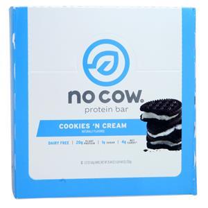 D's Naturals No Cow Protein Bar Cookies 'N Cream 12 bars