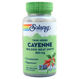 Solaray Cayenne Pepper (100,000 H.U. 450mg)  100 vcaps