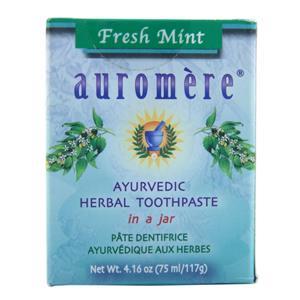 Auromere Ayurvedic Herbal Toothpaste in a Jar Fresh Mint 4.16 oz