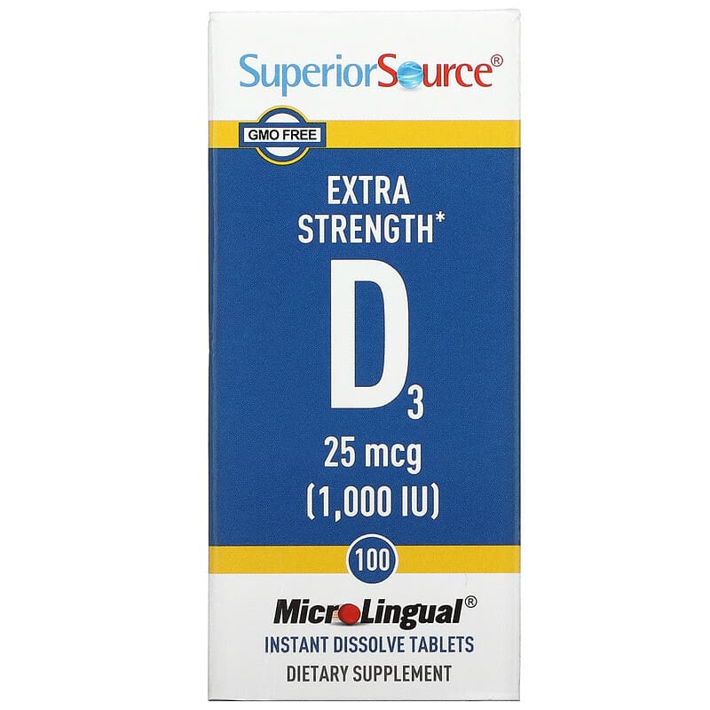 Superior Source MicroLingual Extra Strength D3 (1000IU)  100 tabs