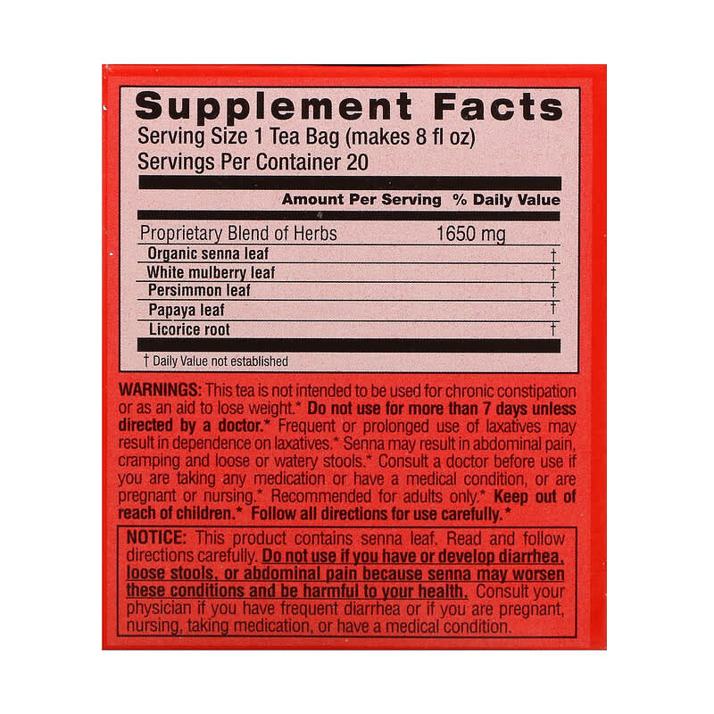 Triple Leaf Tea Super Slim Herbal Tea  20 pckts