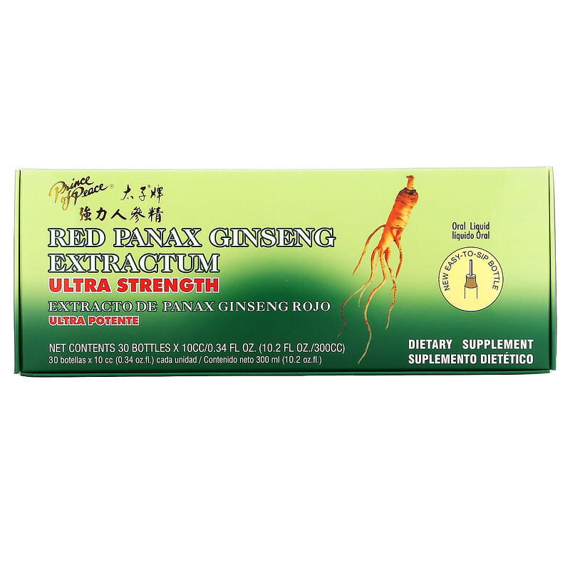 Prince of Peace Red Panax Ginseng Extractum (400mg)  30 bttls