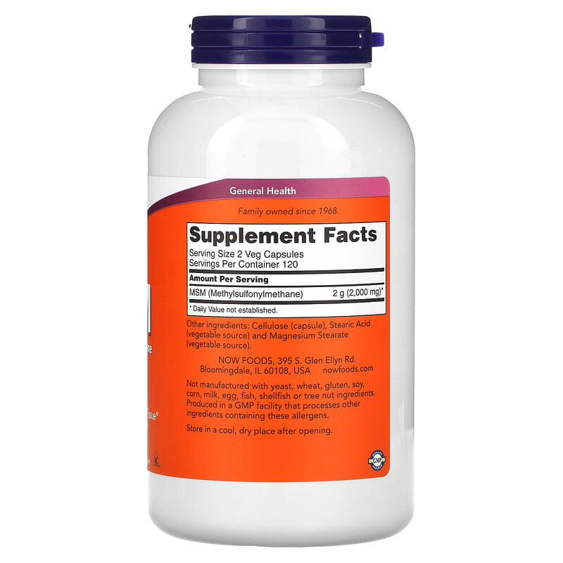 Now MSM (1000mg)  240 vcaps