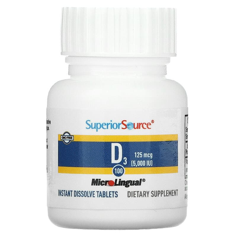 Superior Source MicroLingual Extra Strength D3 (5000IU)  100 tabs