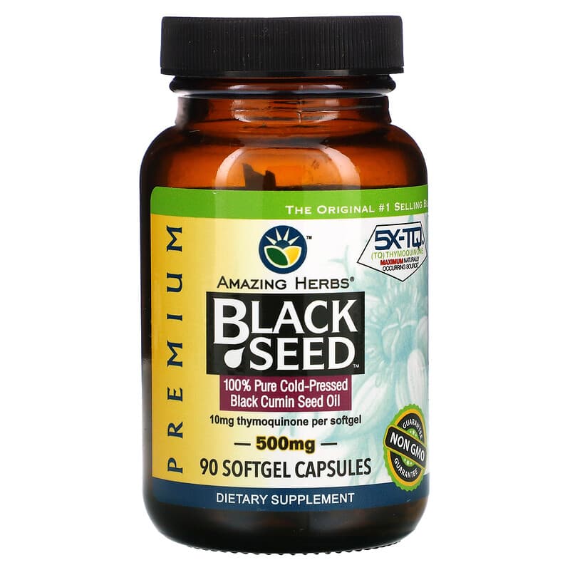 Amazing Herbs Premium Black Seed (500mg)  90 sgels