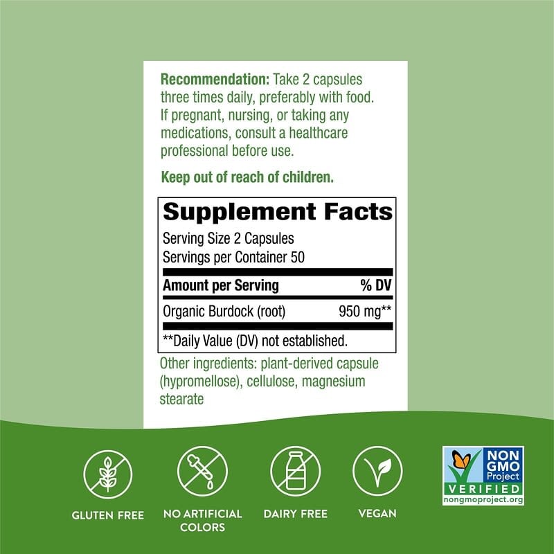 Nature's Way Burdock Root  100 caps