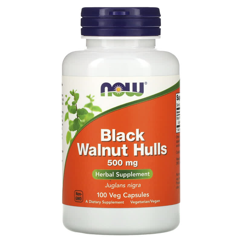 Now Black Walnut Hulls (500mg)  100 caps